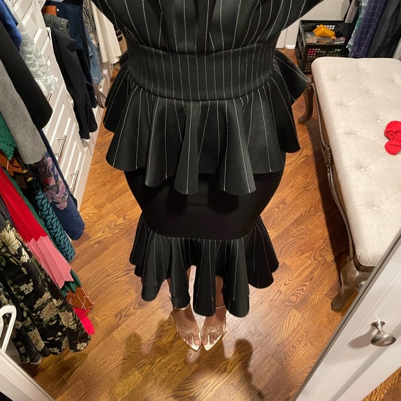 ASOS Strapless Peplum Mermaid Midi Dress (6) - Picture 7 of 11